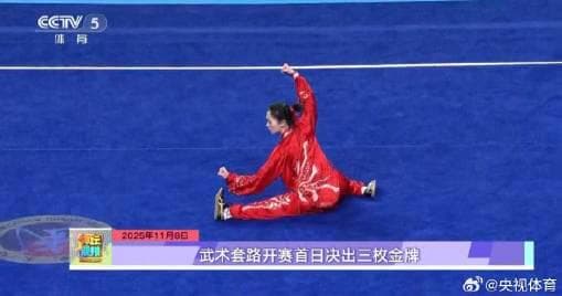 Three Gold Medals Awarded on Opening Day of National Wushu Routine Championships