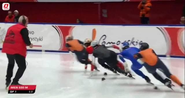 Lin Xiaojun and Sun Long Advance to 500m Semifinals in Gdansk Short Track World Cup