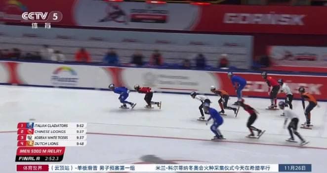 Chinese Men's Short Track Speed Skaters Excel in World Cup Tour